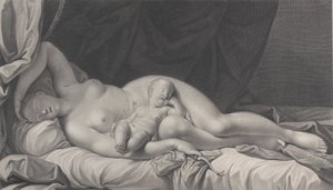 Sovende Venus med Amor i skødet, 1783. af Quirin Mark