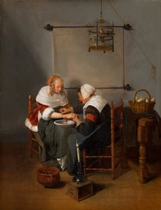 En gammel kvinde, der bløder en ung kvinde, kendt som "The Bloodlating", c.1660