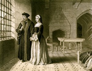 Sir Thomas More 1478-1535 og hans datter, Margaret, 1800-tallet. af R Anderson