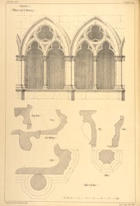 Vinduer i klostrets sal, Cluny, fra 