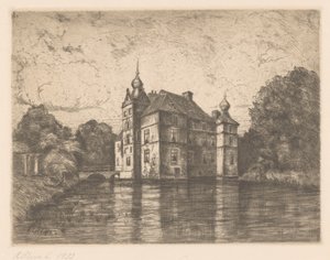 Castle De Cannenburgh (original titel på objektet) af R. Cleve (signed by artist)