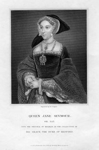 Jane Seymour, tredje hustru og dronning af Henry VIII af England, 1823.