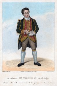Mr. Wilkinson som Michael i Free and Easy, 1822. af R. Cooper