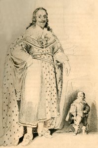 Jeffery Hudson, 30 år gammel, 18 tommer høj. - Dværg til kong Charles den Første, 1821.