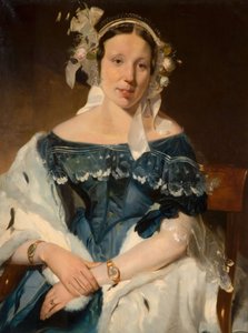 Portræt af en kvinde, 1830. af R. T. Bott