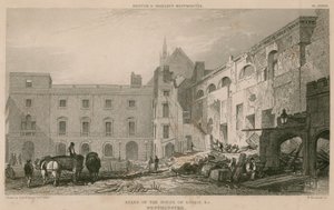 Ruinerne af House of Lords, Westminster af R. W. Billings