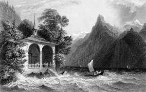 Fortæller Kapel, Uri-søen, Schweiz, 1836.