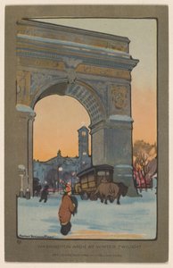 Washington Arch ved vinterskummende af Rachael Robinson Elmer