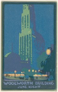 Woolworth Building June Night af Rachael Robinson Elmer