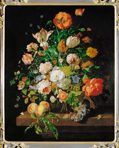 En buket blomster (maleri på lærred) af Rachel Ruysch