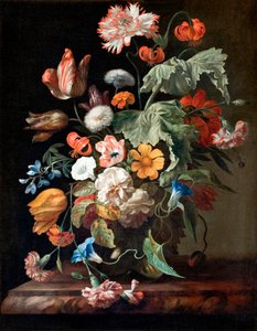 ""Nature morte aux fleurs"" (Still-liv med blomster) Peinture de Rachel Ruysch (1664-1750) - Olie på lærred - Dim 70,5x58,5 cm Hallwylska Museet, Stockholm af Rachel Ruysch