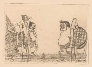 Wajangpoppen af Raden Katamsi (signed by artist)
