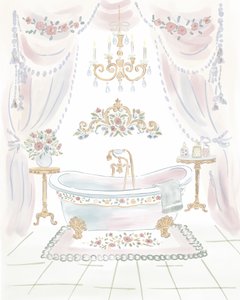 Badeværelse i shabby chic-stil af Radhika Modi