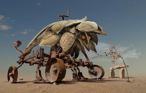 Surrealistisk ørkenmaskine af Radoslav Penchev
