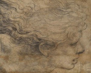 Hovedet af en engel. af Raffaello Sanzio Raphael