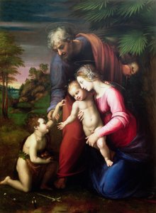 Hellig familie med Johannes Døberen, 151314 af Raffaello Sanzio Raphael