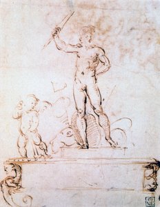 Oversigtskomposition til en udsmykning af en festival, c1500-1520 af Raffaello Sanzio Raphael