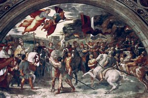 Pave Leo I, frastødende Attila, detalje, 1511-14 af Raffaello Sanzio Raphael