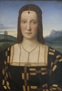 Portræt af Elisabetta Gonzaga 1471-1526 af Raffaello Sanzio Raphael