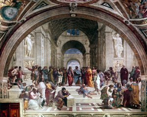 Skolen i Athen, c1510 af Raffaello Sanzio Raphael