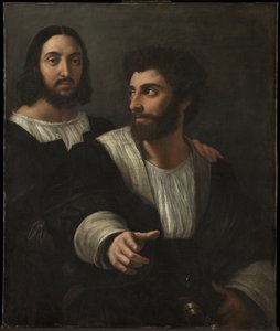 Selvportræt med en ven Dobbeltportræt, 1519 af Raffaello Sanzio Raphael