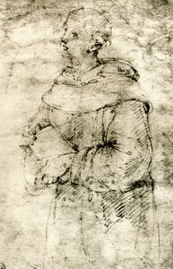 Studie af en munk, 1913. af Raffaello Sanzio Raphael