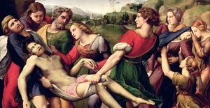 The Deposition, 1507 (detalje af 62308) af Raffaello Sanzio Raphael