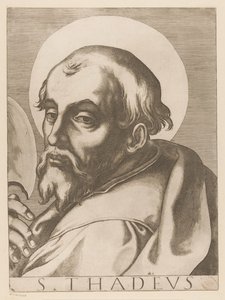 Heilige Judas Taddeus St. Thaddeus (titel på objekt) Kristus, Maria og de tolv apostelen (serietitel) The Sacred Apostolic College (serietitel)