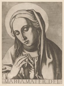Maria Maria Mater Dei (titel på objekt) Kristus, Maria og de tolv apostelen (serietitel) The Sacred Apostolic College (serietitel) af Raffaello Schiaminossi