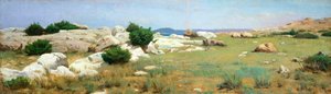 Cliff at Castiglioncello (olie på lærred)