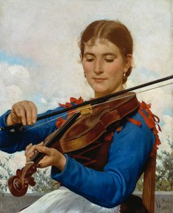Pige spiller violin