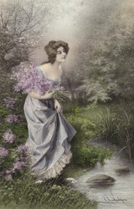 Pige i lilla af Raimund Ritter Von Brennerstein Wichera