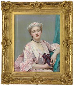 Skønhed i lyserød, af Raimundo de Madrazo y Garreta