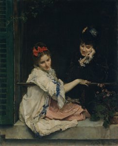 Piger ved et vindue, ca. 1875. af Raimundo de Madrazo y Garreta