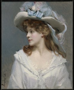 Kvinde i hvidt, ca. 1880