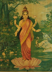 Lakshmi, af Raja Ravi Varma og Ravi Varma Press, 1930