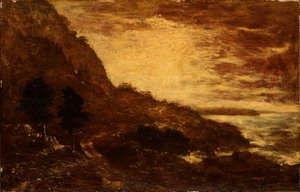 Solnedgang, Navarro Ridge, Californiens kyst af Ralph Albert Blakelock