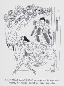 Illustration til "But Gentlemen Marry Brunettes" af Anita Loos (litho) af Ralph Barton