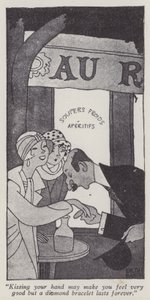 Illustration til Gentlemen Prefer Blondes af Anita Loos (litho) af Ralph Barton