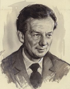 Benjamin Britten (gouache på papir) af Ralph Bruce