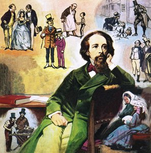 Charles Dickens med sine karakterer af Ralph Bruce