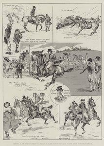 Skitser ved underhuset og Brigade of Guards Point-to-Point Races, Bourton Estate, Buckingham, 26. marts af Ralph Cleaver