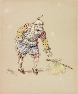 Billy Purvis Stealing the Bundle, 1876 (blyant og wc på papir) af Ralph Hedley