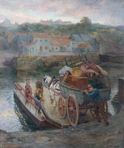 På vej over Hylton Ferry, 1912 af Ralph Hedley
