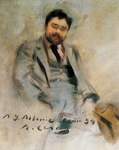 Portræt af Isaac Albeniz på 34 år (olie på lærred) af Ramon Casas i Carbo