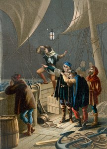 Columbus ser et lys, der indikerer landets nærhed