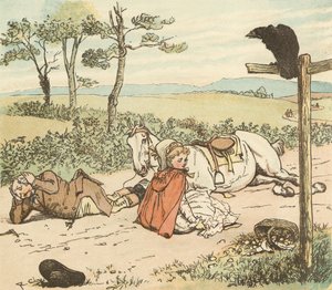 En bonde gik i trav på sin grå hoppe af Randolph Caldecott