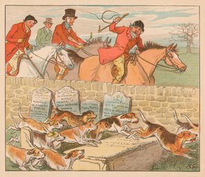 Da hundene kommer til syne, c1883. af Randolph Caldecott