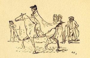 John Gilpin begiver sig ud på sin rejse til Edmonton, 1878, c1918. af Randolph Caldecott