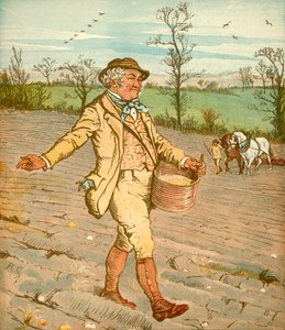 ...Bonden der såede kornet, c1878. af Randolph Caldecott